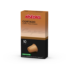 10 Pezzi - Capsule Compatibili Nespresso - Ristora - Cortado Macchiato