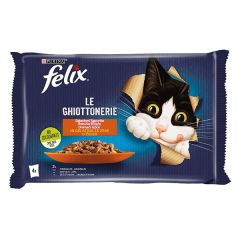 Felix Gatto Le Ghiottonerie - con Coniglio e Agnello in Gelatina - 10x85gr