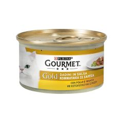 Gourmet Gold - Dadini in Salsa con Pollo e Fegato per Gatti - 85gr