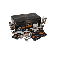 Kit Caffe - 100 PzBicchieri Carta - Palettine in Legno - Bustine Zucchero