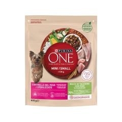 Purina ONE Mini Dog - Controllo del peso - Sterilizzato - con Tacchino e Riso 800 Gr
