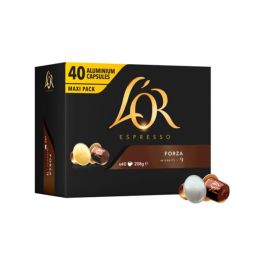 Capsule LOR in alluminio, Espresso Forza, compatibili con Nespresso