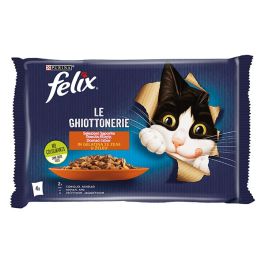 Felix Gatto Le Ghiottonerie, con Coniglio e Agnello in Gelatina, 4x85gr