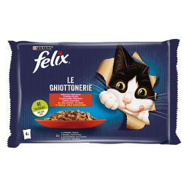Felix Gatto Le Ghiottonerie, con Manzo e Pollo in Gelatina, 4x85gr