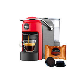 Macchina Caffè Lavazza A Modo Mio Jolie, + 100 capsule Saida compatibili A Modo Mio