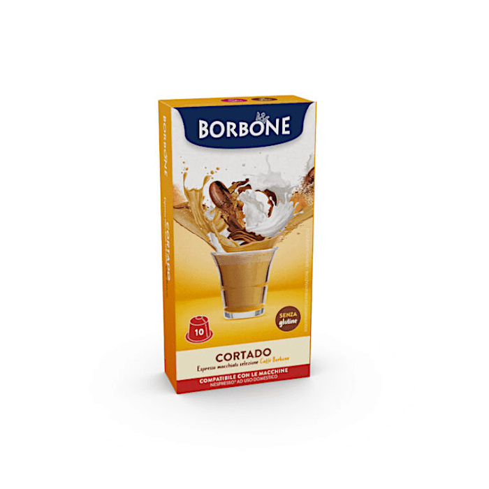 Caffè Cortado, Capsule compatibili Nespresso, Caffè Borbone, 10 pezzi