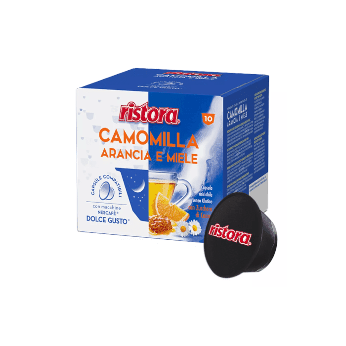 Camomilla Arancia e Miele Ristora in Capsule Compatibili Dolce Gusto, 10 pezzi