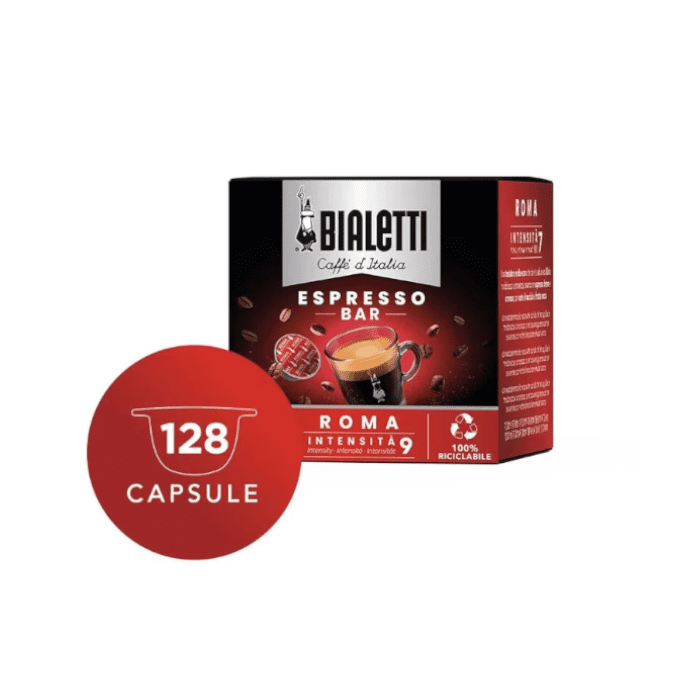 Capsule Bialetti Espresso Roma, confezione da 128 pezzi