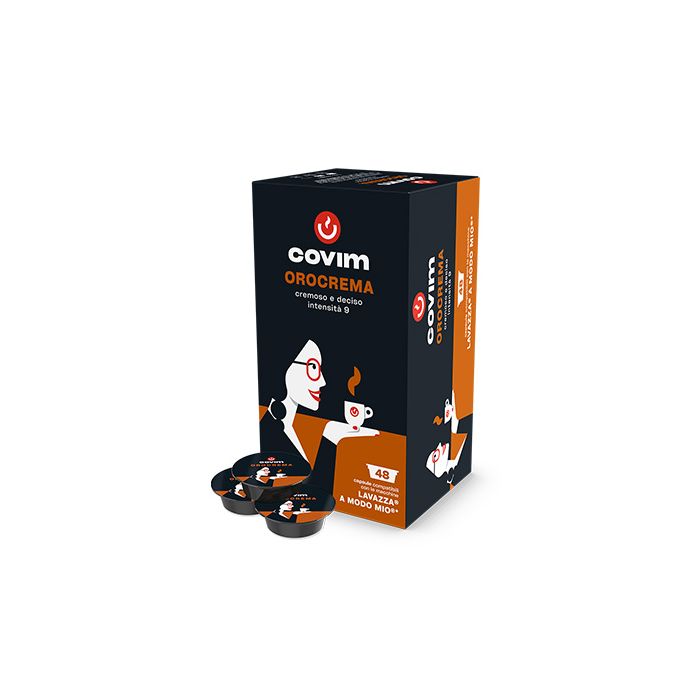 Capsule Caffè Covim Compatibili A Modo Mio, miscela Oro Crema
