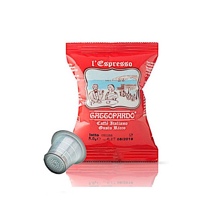 Capsule caffè Gattopardo compatibili Nespresso, miscela Gusto Ricco