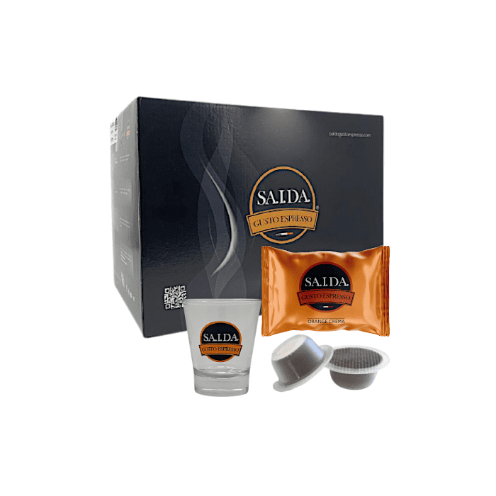 Capsule Saida Gusto Espresso compatibili con Bialetti, miscela Orange Crema