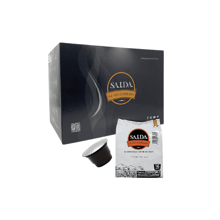 Capsule Saida Gusto Espresso Compatibili Caffitaly, miscela Black Bar