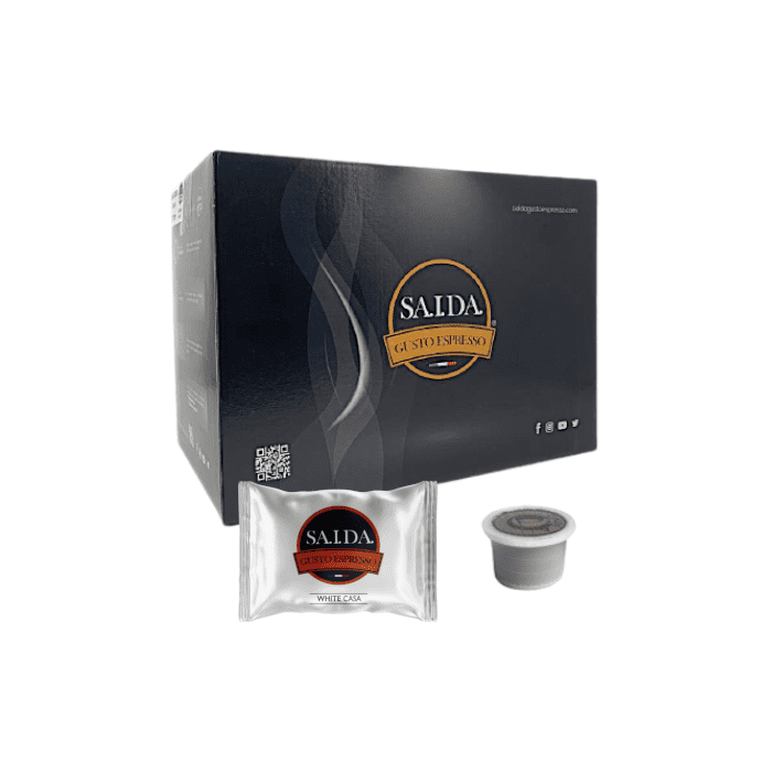 Capsule Saida Gusto Espresso Compatibili Aroma Vero e Fior Fiore Coop, miscela White Casa