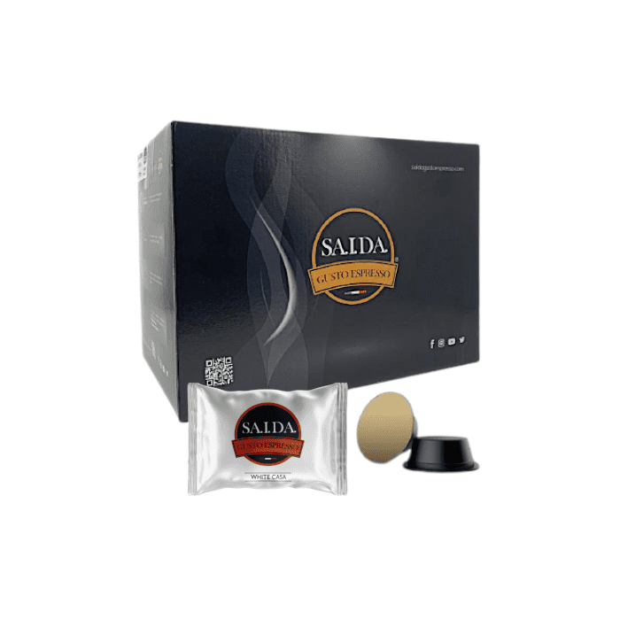 Capsule Saida Gusto Espresso Compatibili per Lavazza Firma e Vitha Group, miscela White Casa