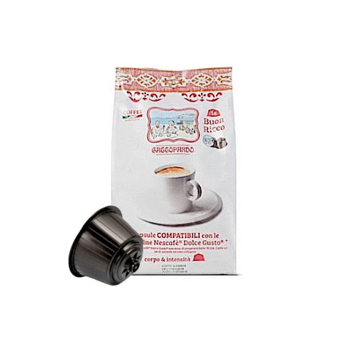 Capsule Compatibili Nescafè Dolce Gusto, Caffè Gattopardo, miscela Gusto Ricco