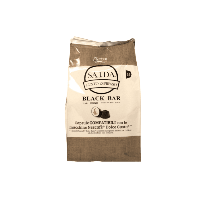 Capsule Saida Gusto Espresso Compatibili Dolce Gusto, Miscela Black Bar