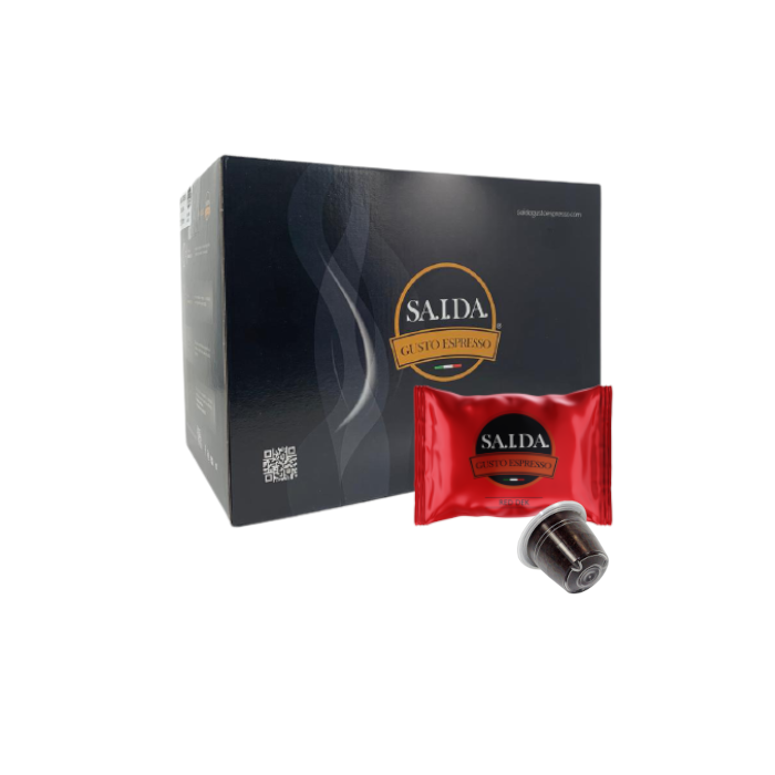 Capsule Saida Gusto Espresso Compatibili con Nespresso, miscela Red Dek