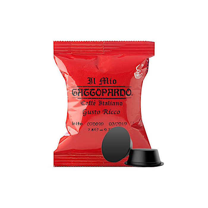 Capsule Gattopardo Compatibili Lavazza A Modo Mio, miscela Gusto Ricco