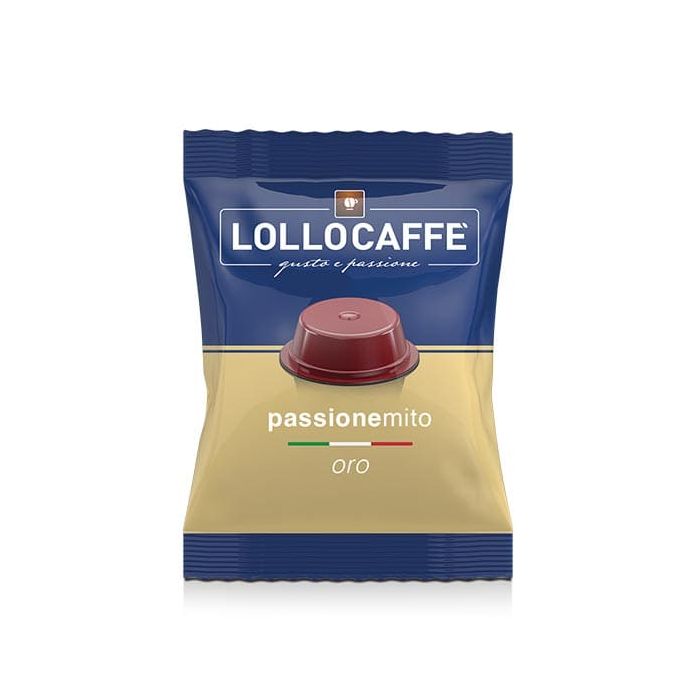 Capsule Lollo Caffè Compatibili con A Modo Mio, miscela Oro