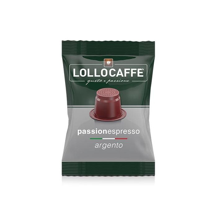 Capsule Lollo Caffè Compatibili con Nespresso, miscela Argento