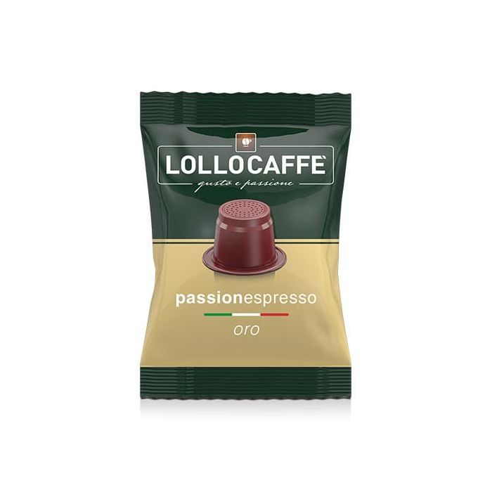 Capsule Lollo Caffè Compatibili con Nespresso, miscela Oro