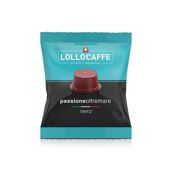 Capsule Lollo Caffè Compatibili con Lavazza Blue, Passione Blu, miscela Nera
