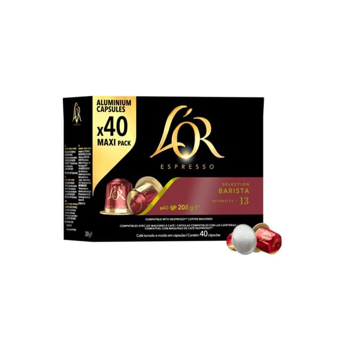 Capsule LOR in alluminio, Espresso Barista, compatibili con Nespresso