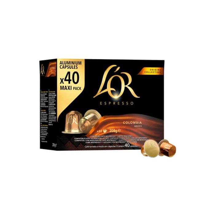 Capsule Caffè in alluminio LOR Espresso Colombia compatibili Nespresso