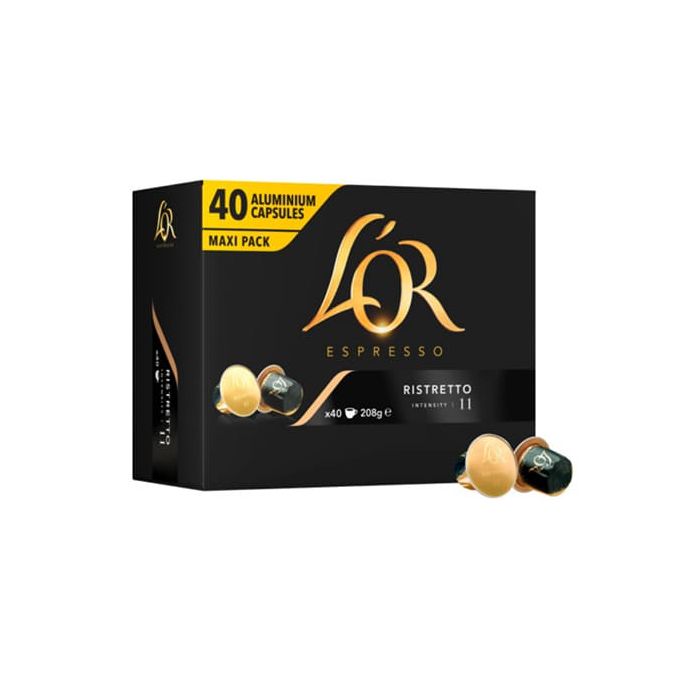 Capsule LOR in alluminio, Espresso Ristretto, compatibili con Nespresso