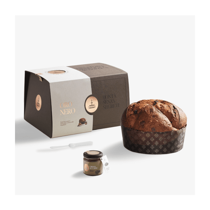 Fiasconaro Oro Nero, Panettone artigianale con caffè e cioccolato, 1Kg