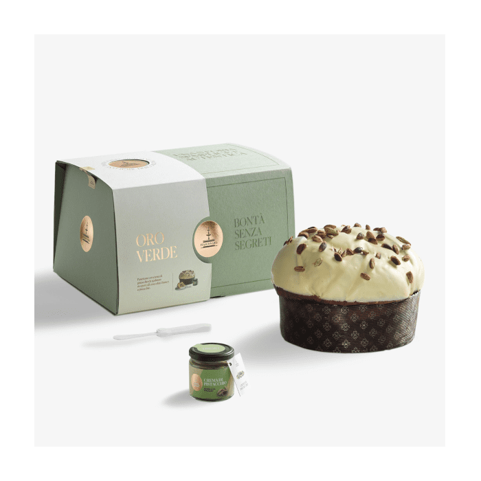 Fiasconaro Oro Verde, Panettone con Crema al Pistacchio, 1kg