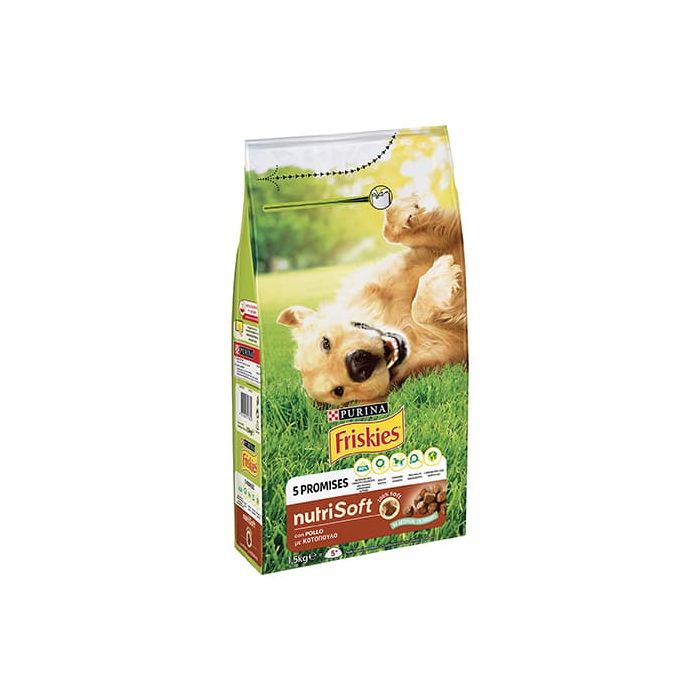 Friskies Crocchette Nutri Soft per Cane, con Pollo, 1.5 kg