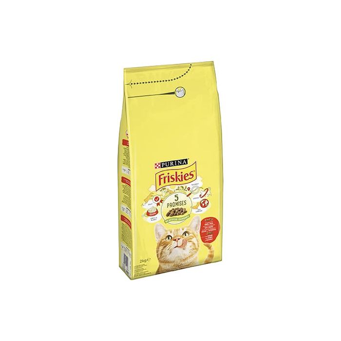 Friskies Gatto crocchette Adult con mix di Manzo, Pollo e Verdure, 2 Kg