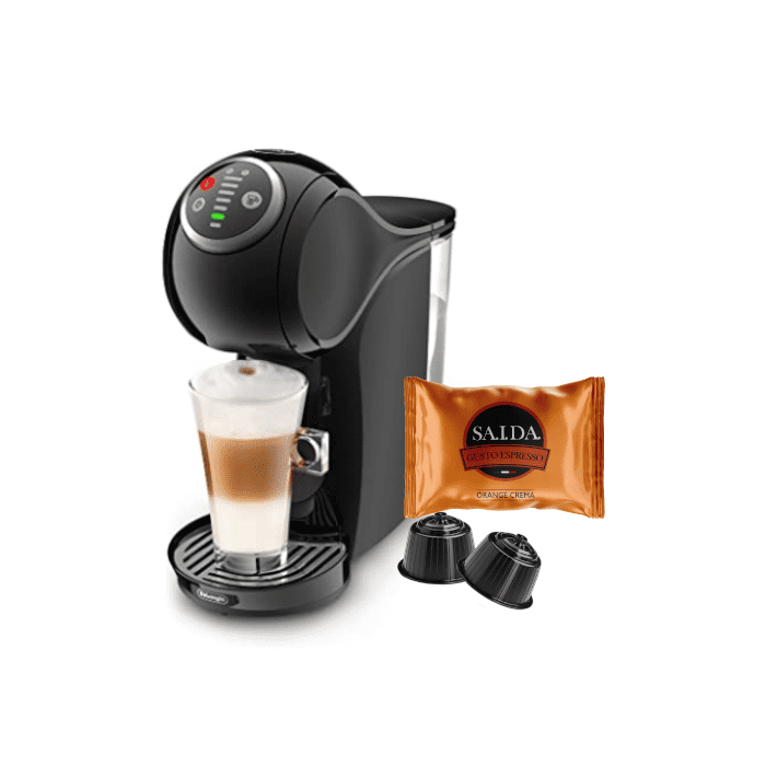 Genio S Plus Nescafe Dolce Gusto De Longhi, colore nero + 60 Capsule Saida Orange Crema