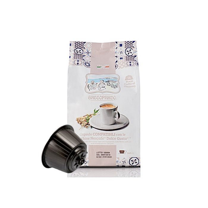 Ginseng solubile in Capsule Gattopardo compatibili Dolce Gusto