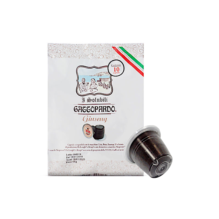 Ginseng Solubile in Capsule Gattopardo Compatibili Nespresso