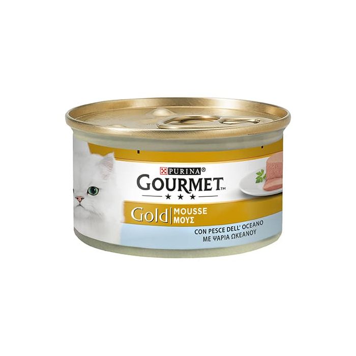 Gourmet Gold Gatto Mousse con Pesce dell'Oceano, 85gr