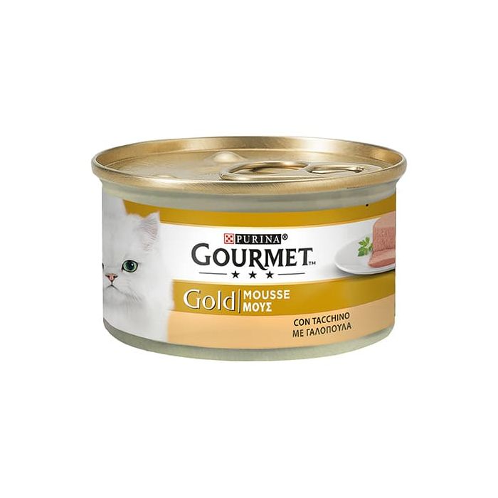 Gourmet Gold Gatto Mousse con Tacchino, 85gr