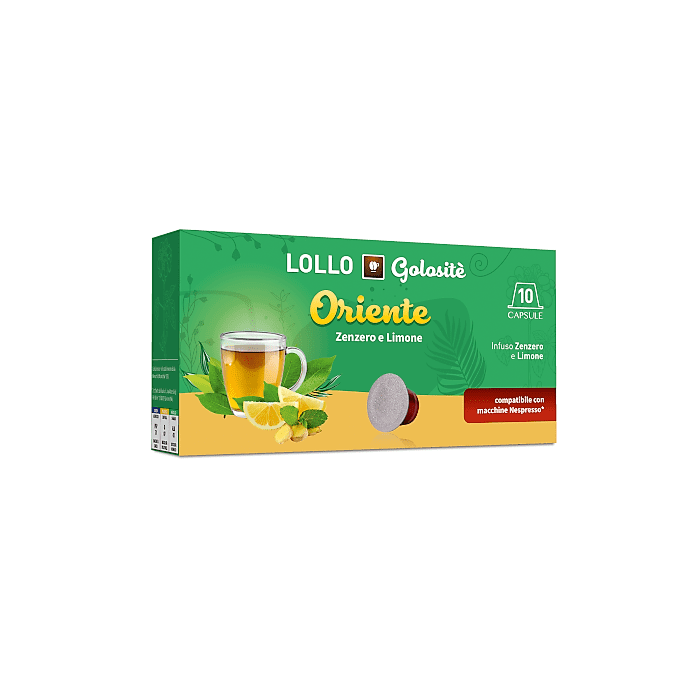 Infuso Zenzero e Limone, Capsule Lollo Caffè Compatibili Nespresso, 10 pezzi