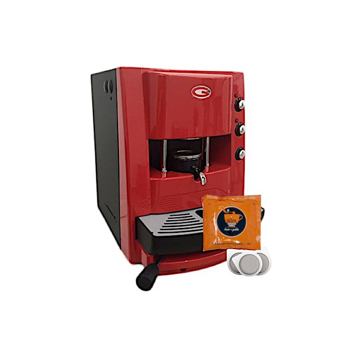 Grimac Macchina Caffè + 100 Cialde Caffè, Saida Orange Crema