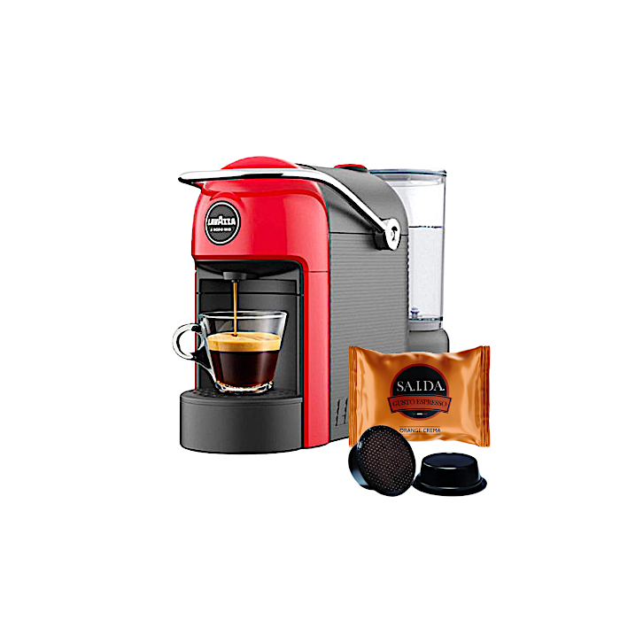 Macchina Caffè Lavazza A Modo Mio Jolie, + 100 capsule Saida compatibili A Modo Mio