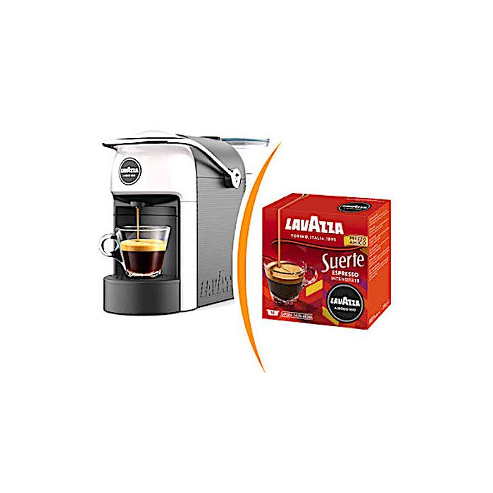Macchina Caffè Lavazza A Modo Mio Jolie + 36 capsule A Modo Mio Suerte