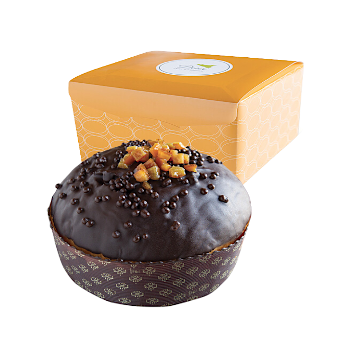 Panettone Artigianale da 1 Kg Al Cioccolato Fondente e Arancia