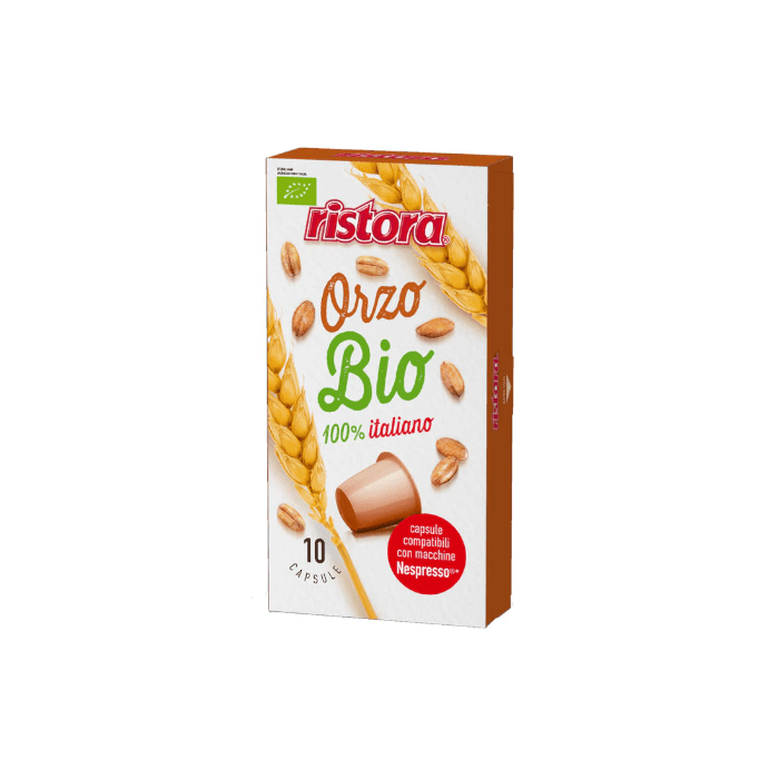 Orzo Solubile Biologico Ristora in capsule compatibili Nespresso, 10 pezzi