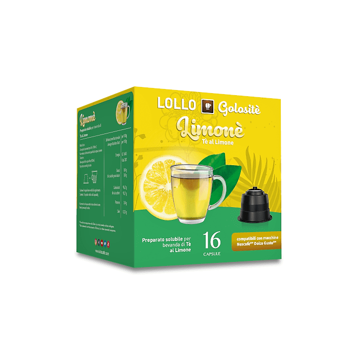 The Limone, Capsule compatibili con Nescafè Dolce Gusto, Lollo Caffè, 16 pezzi